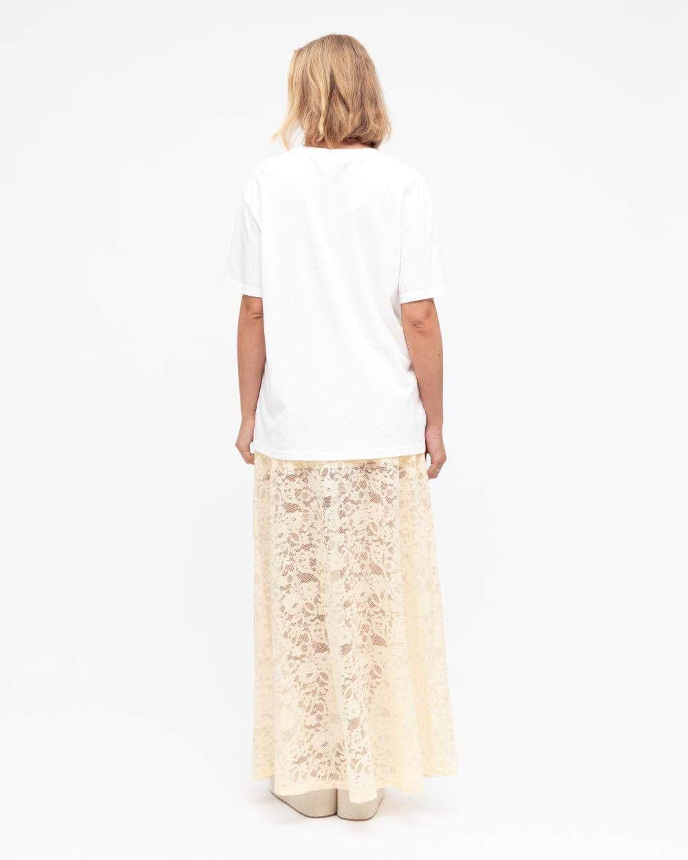 Frilly Lace Skirt - Cream
