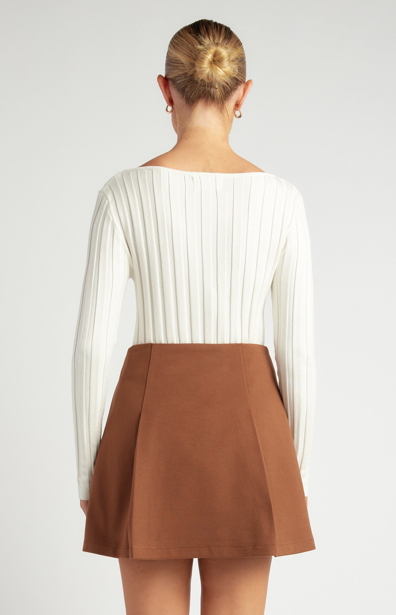 Annie Wide Rib Knit - White