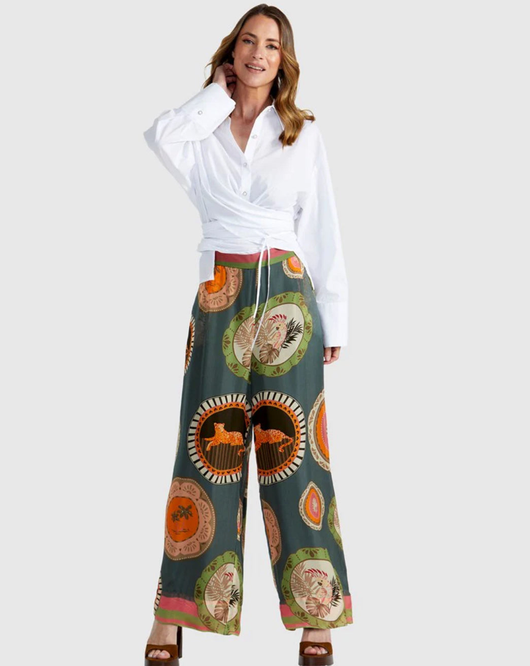 Wildflare Wrap Shirt - White