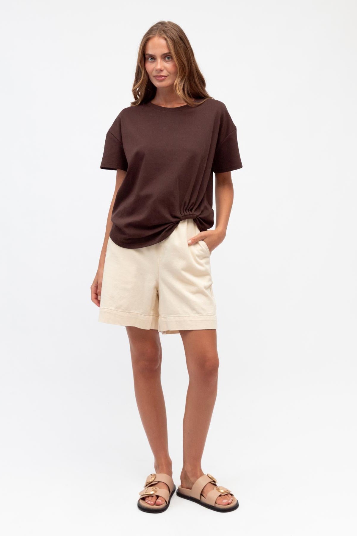 Cansas Easy Tuck Tee - Chocolate