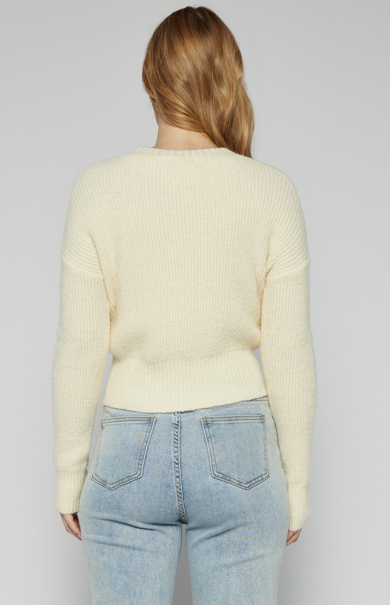 Frankie Front Tie Knit - Cream