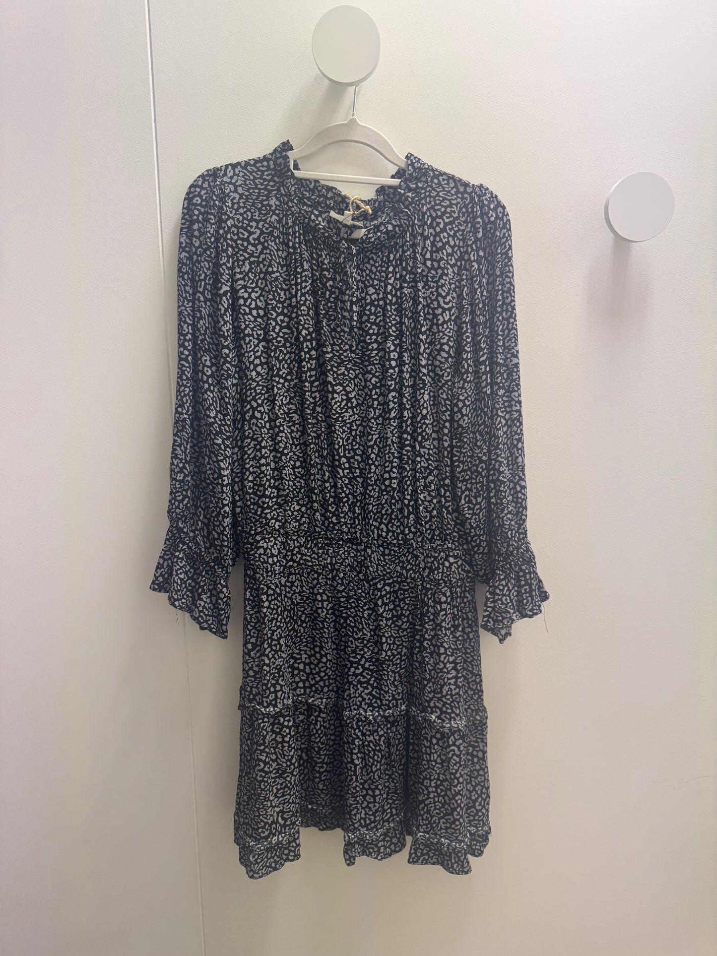 Seed Dress - Grey/Black Leopard