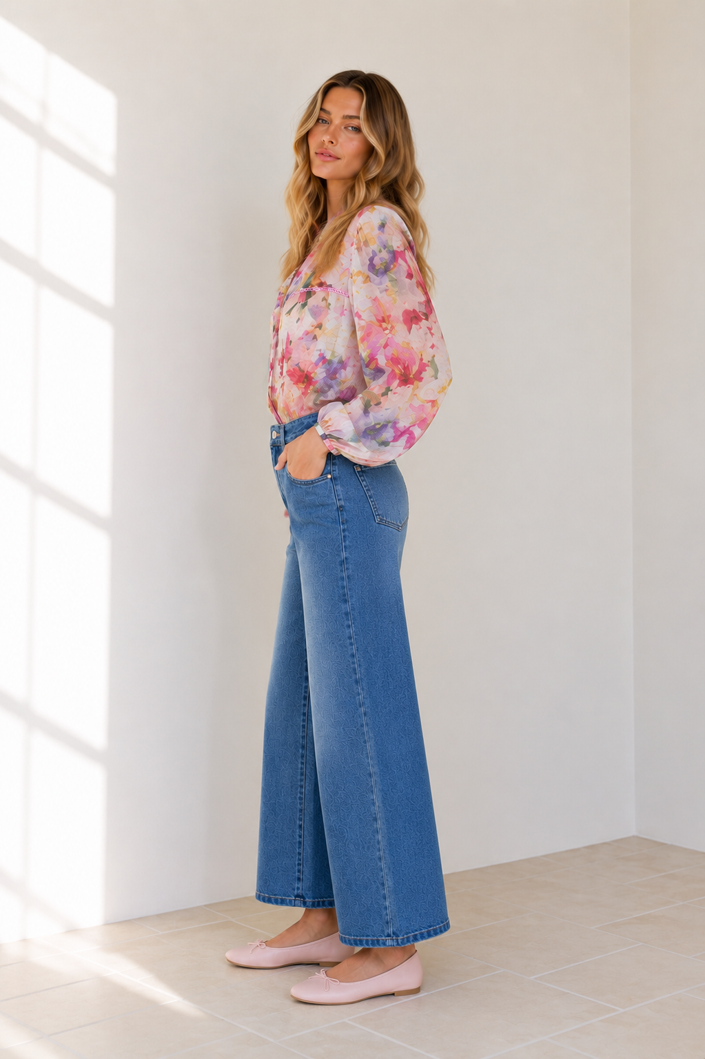 Petra Floral Shirt - Pink