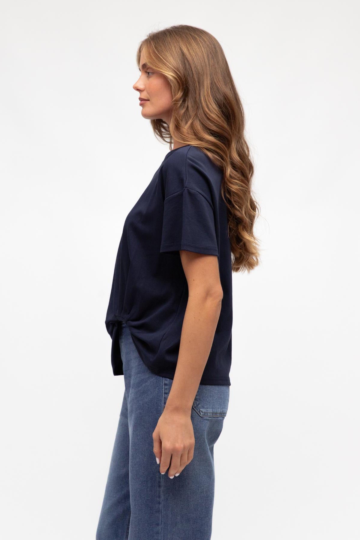 Cansas Easy Tuck Tee - Navy
