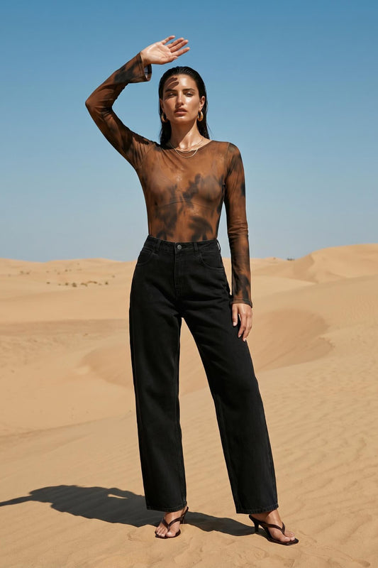 Sheri Blur Mesh Top