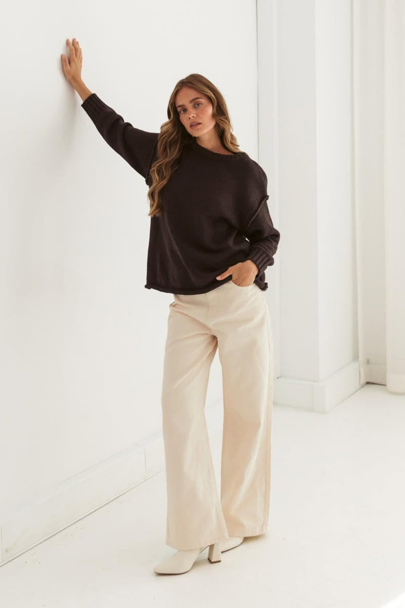 Antonia Knit - Chocolate