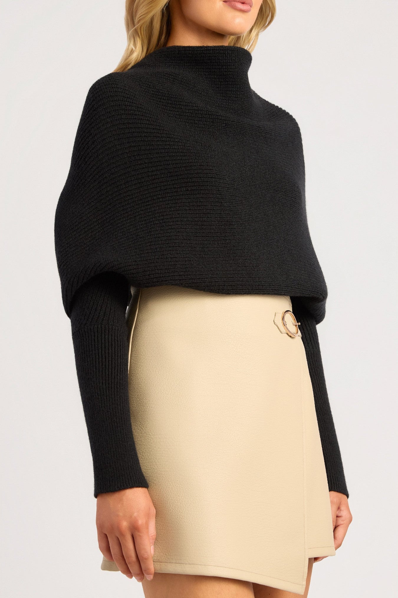 Daisy Batwing Knit - Black