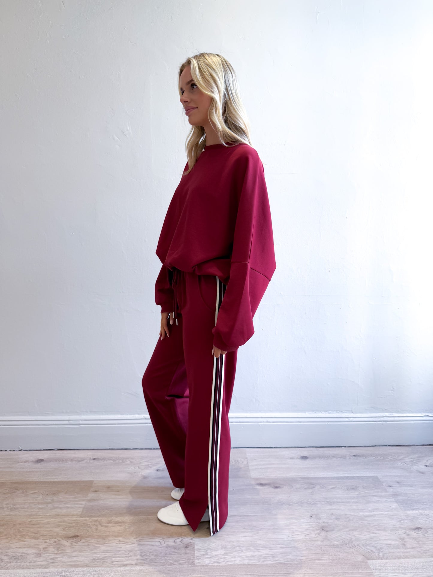 Niki Webbing Pant - Crimson