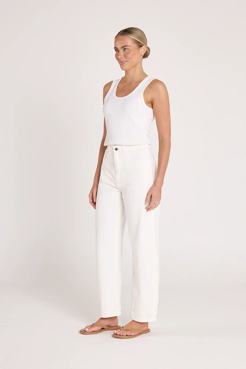 Lola Barrel Leg - White