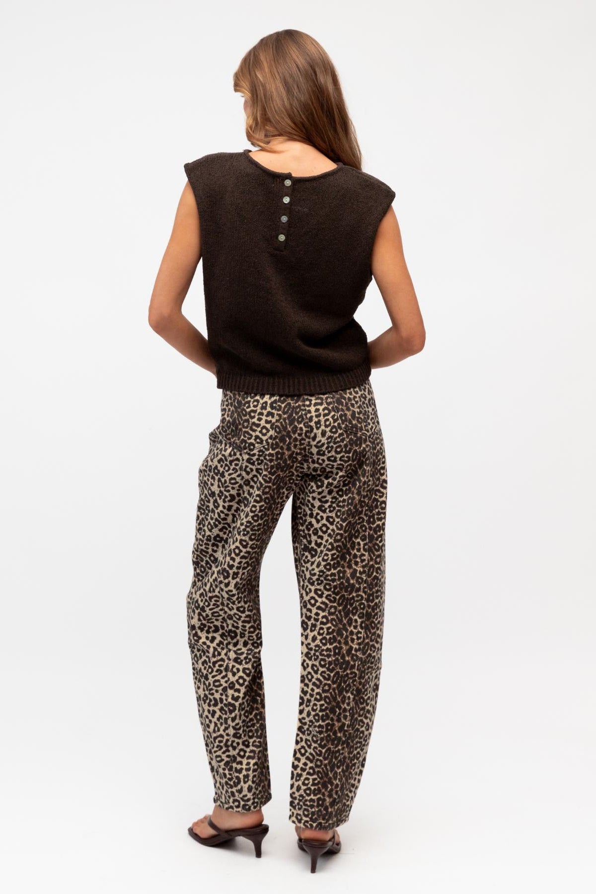 Sloane Leopard Barrel Pants