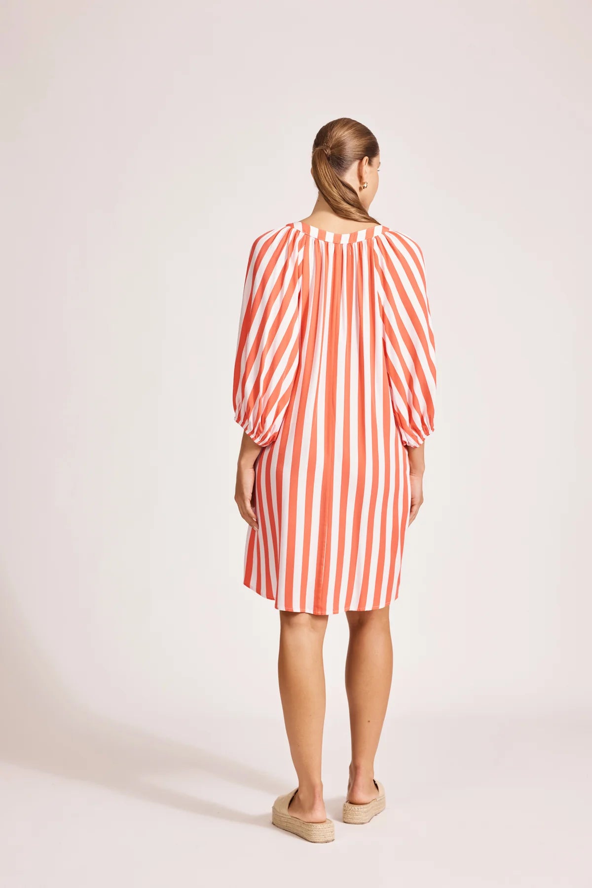 Treville Stripe Dress - Coral