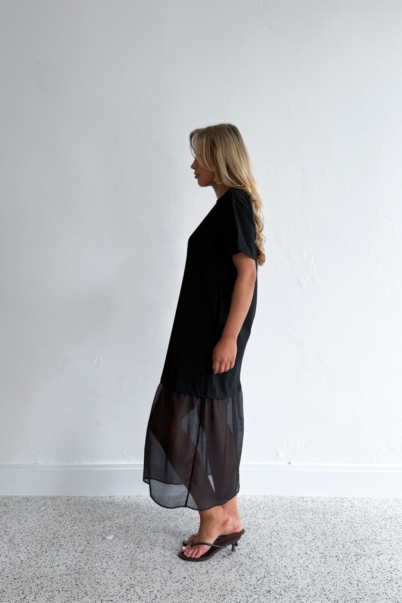 Padova Sheer Dress - Black