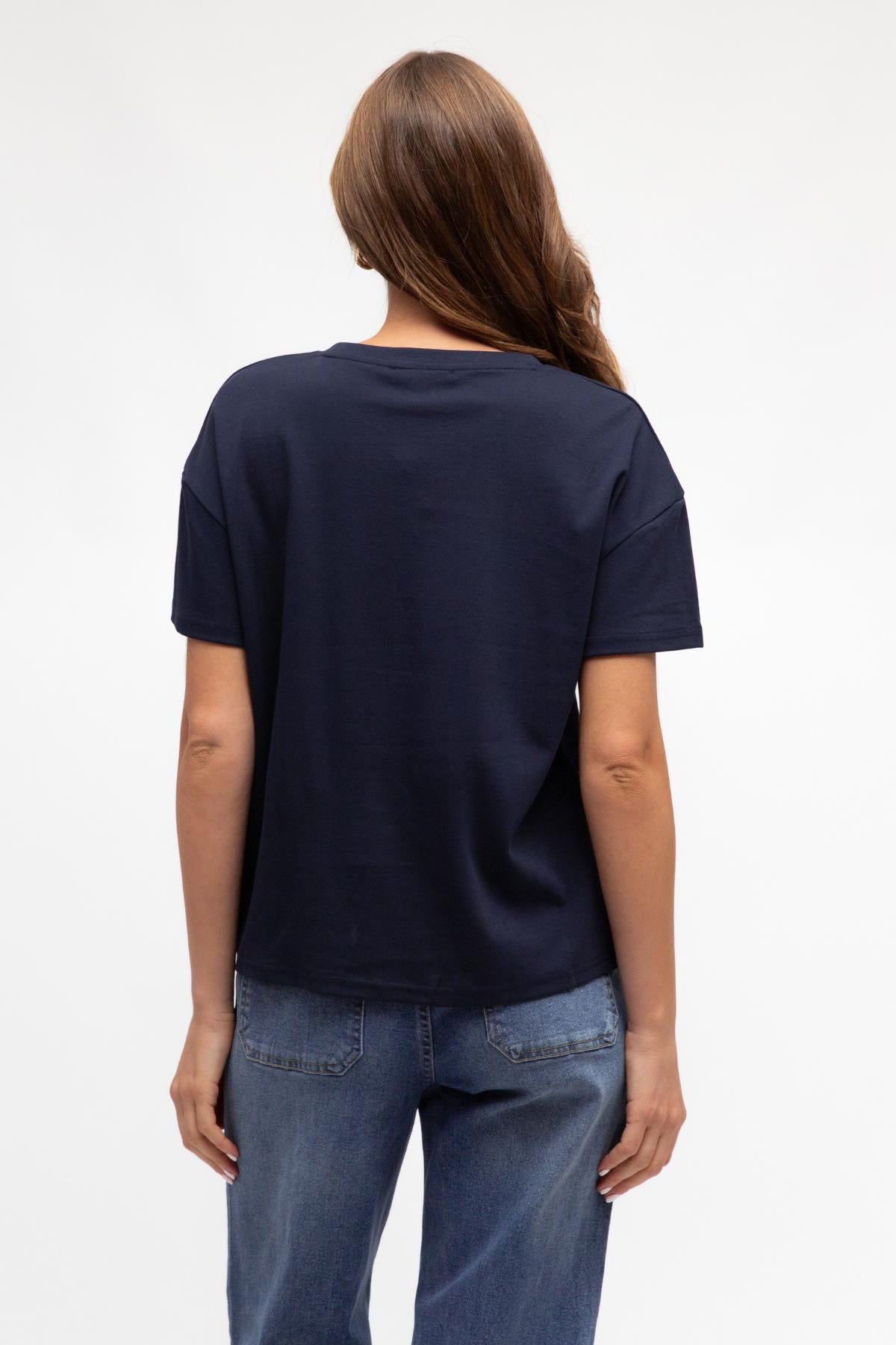 Cansas Easy Tuck Tee - Navy