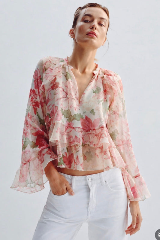 Ivy Chiffon Layered Blouse