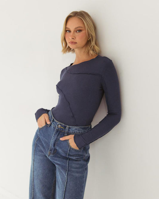 Sita Long Sleeve Tee - Blue