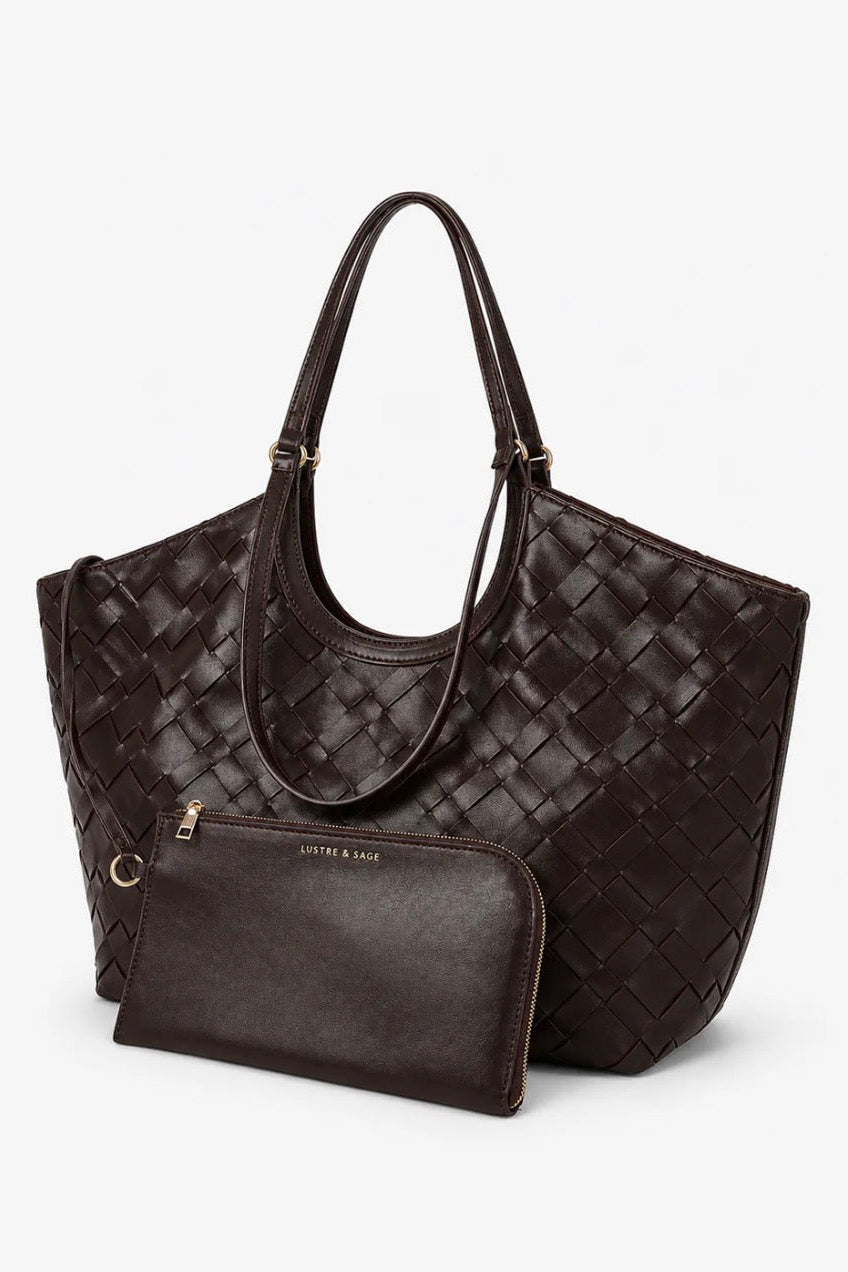 Mae Woven Bag - Brown