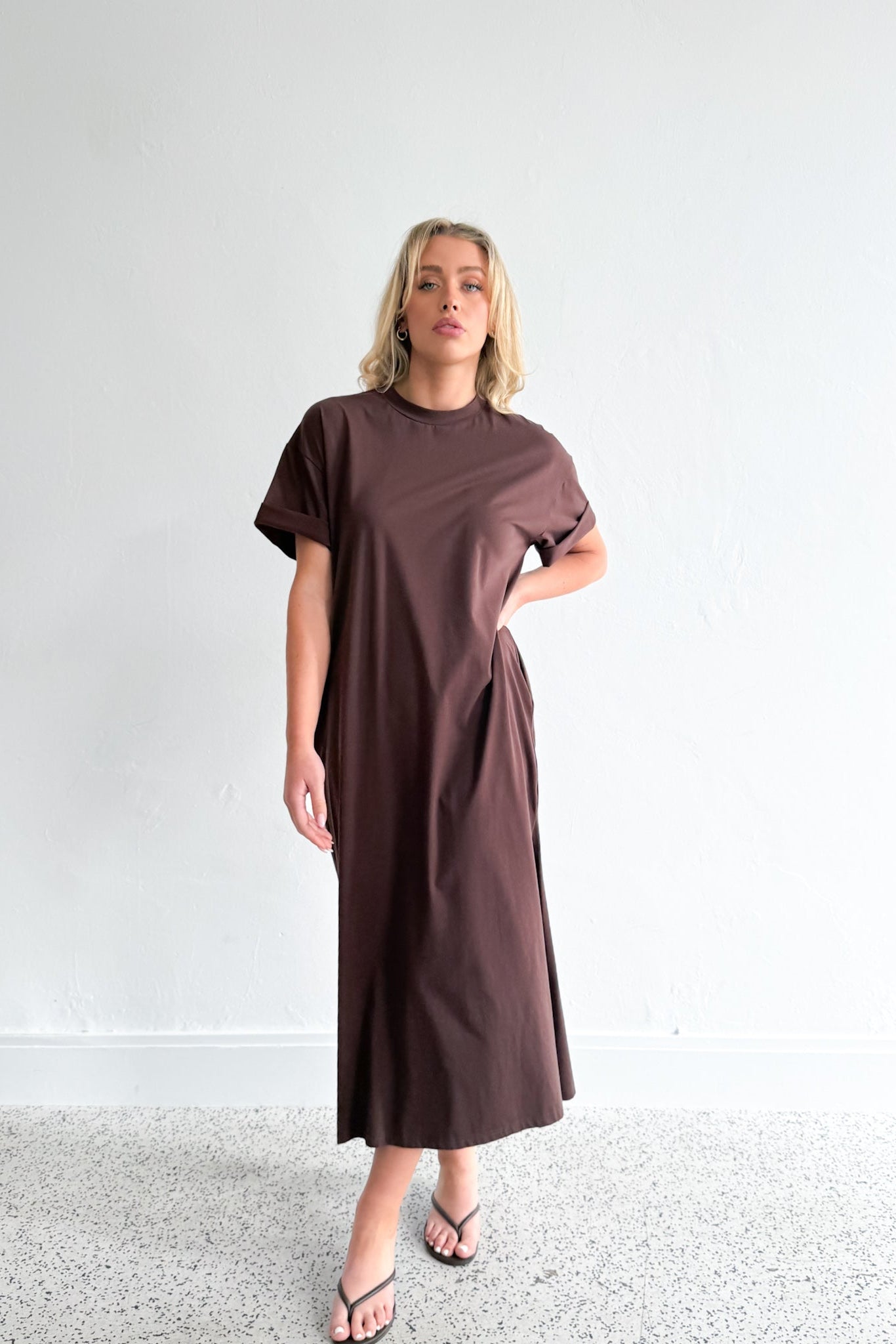 Stella T-shirt Dress - Chocolate