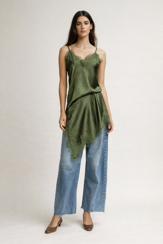 Kitty Lace Cami - Olive