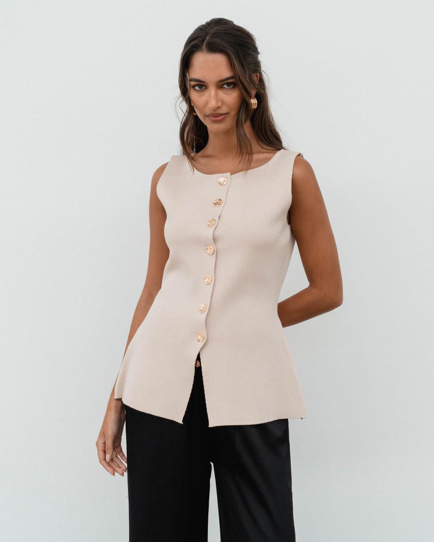 Langley Vest - Cream