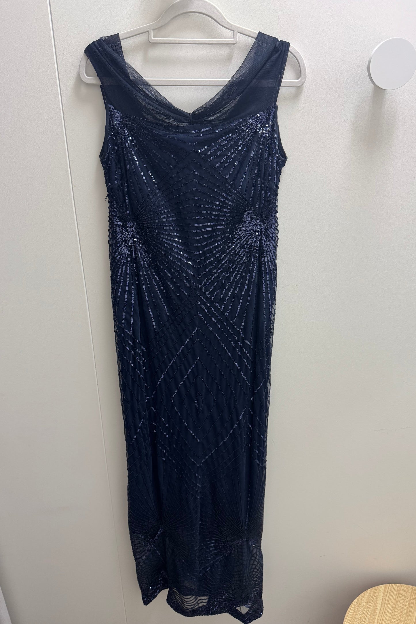 Lisa Barron Sequin Dress - Navy