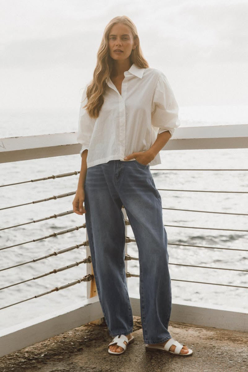 Sloane Denim Barrel Pants
