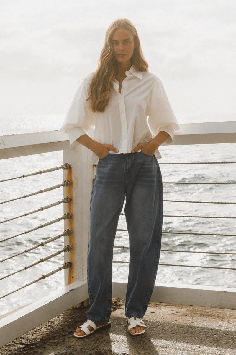 Sloane Denim Barrel Pants