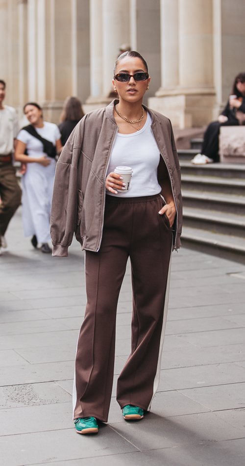 Noah Wide Pant - Chocolate Cream Stripe