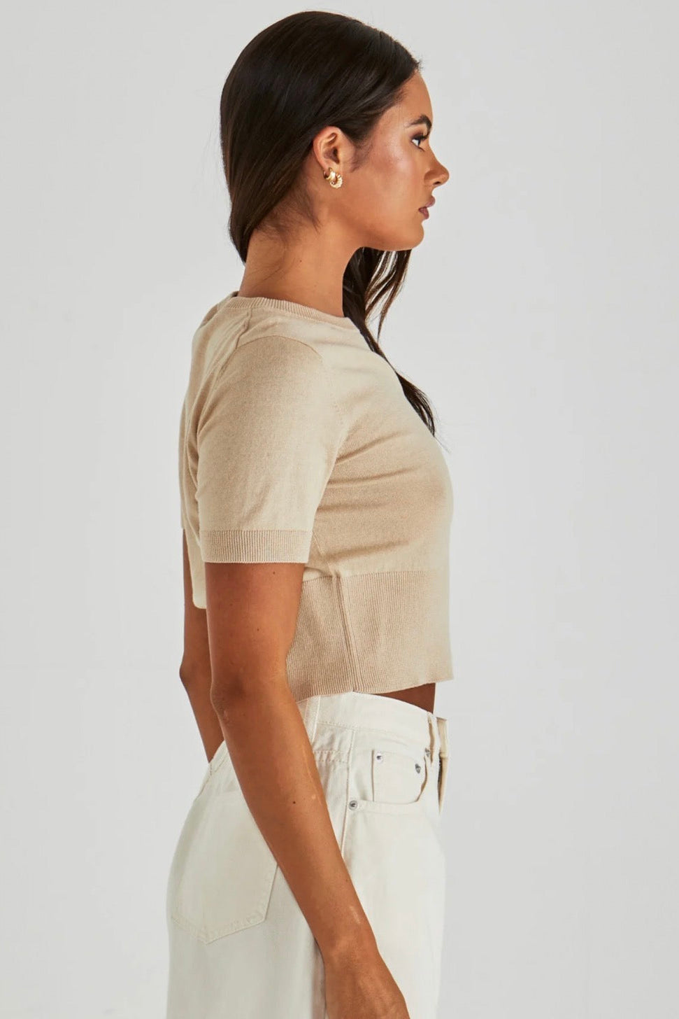 Leo Knit Tee - Oatmeal