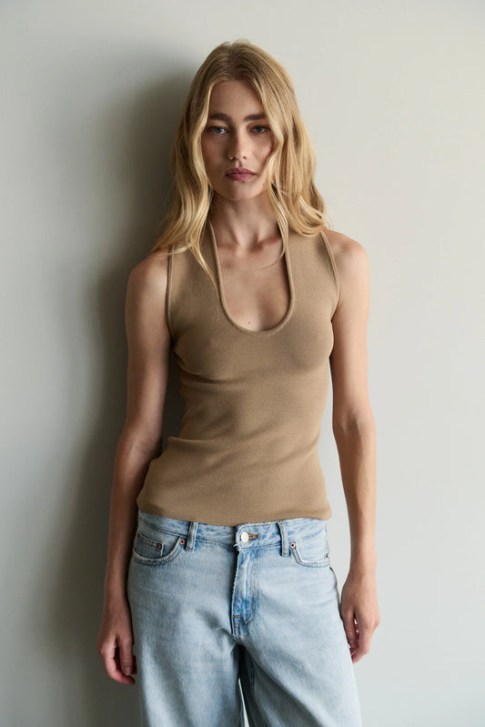 Tropea Tank - Taupe
