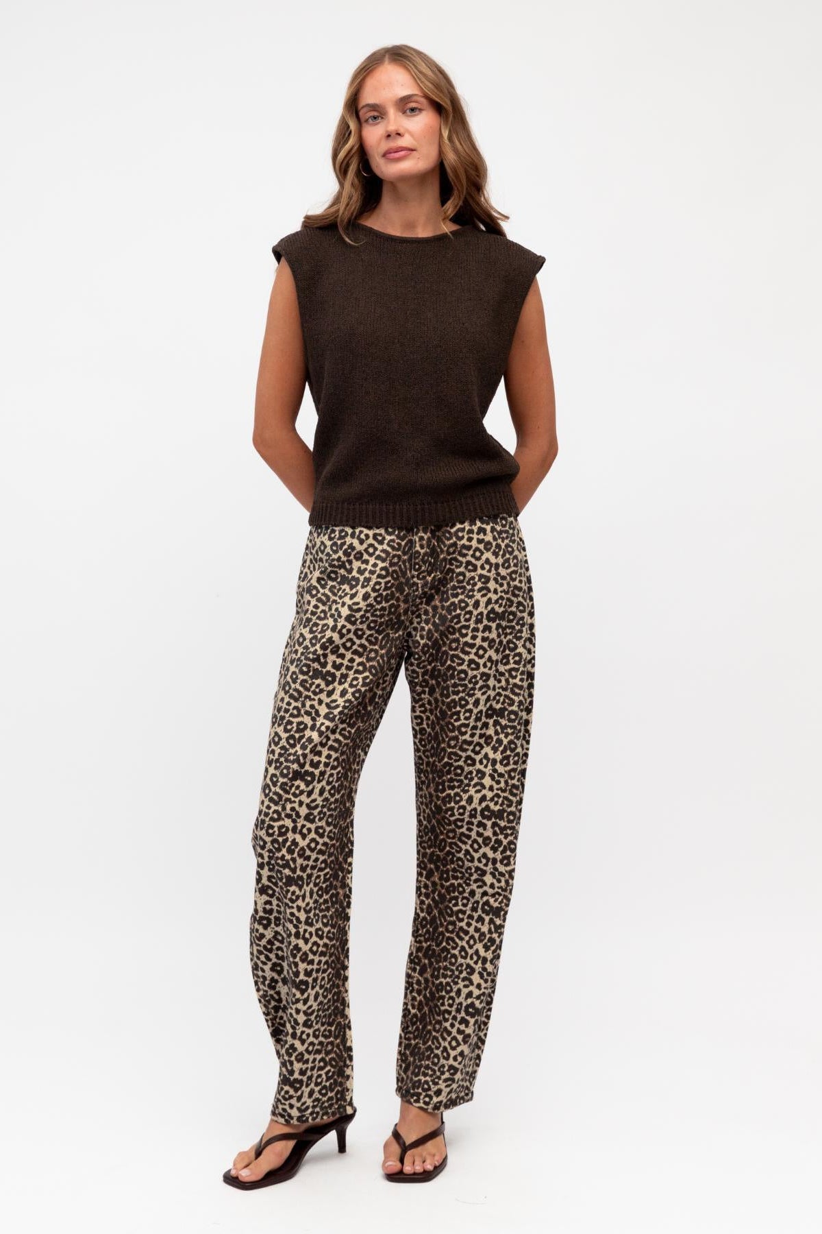 Sloane Leopard Barrel Pants