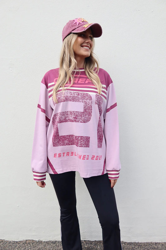 Asha LS Tee - Dusty Rose Multi