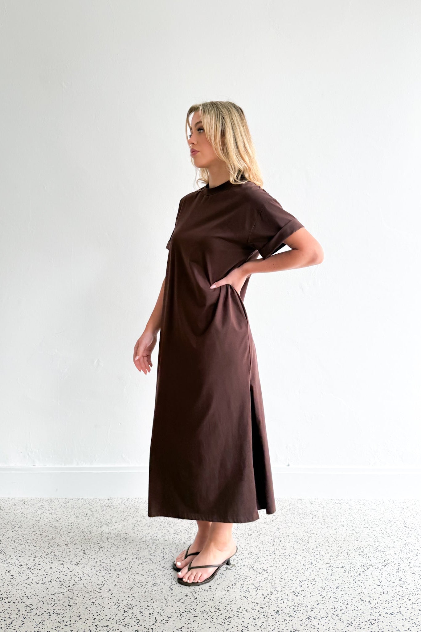 Stella T-shirt Dress - Chocolate