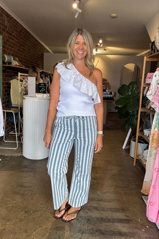 Madonna Stripe Stretch Jean