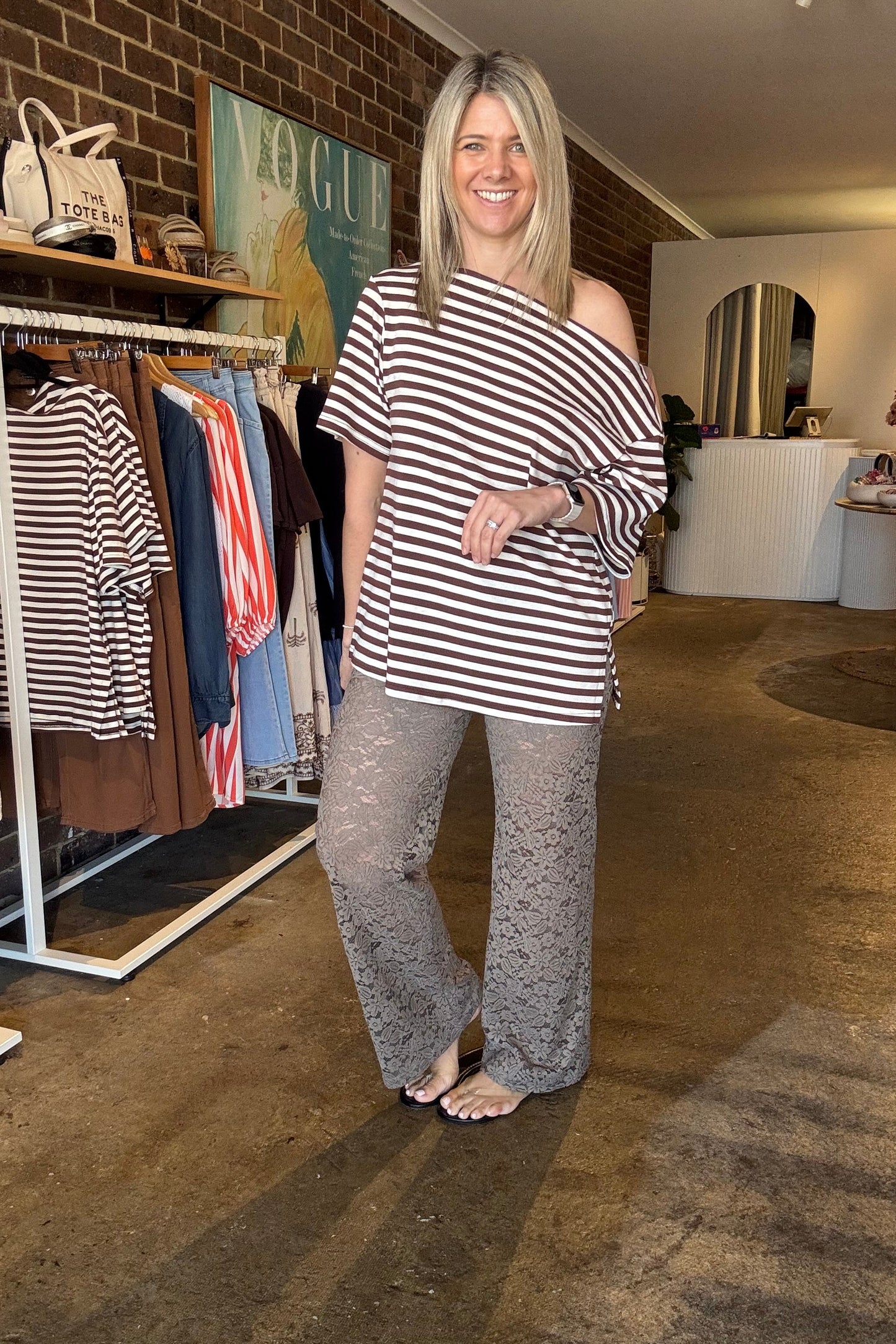 Pasadena Lace Pant - Mocha