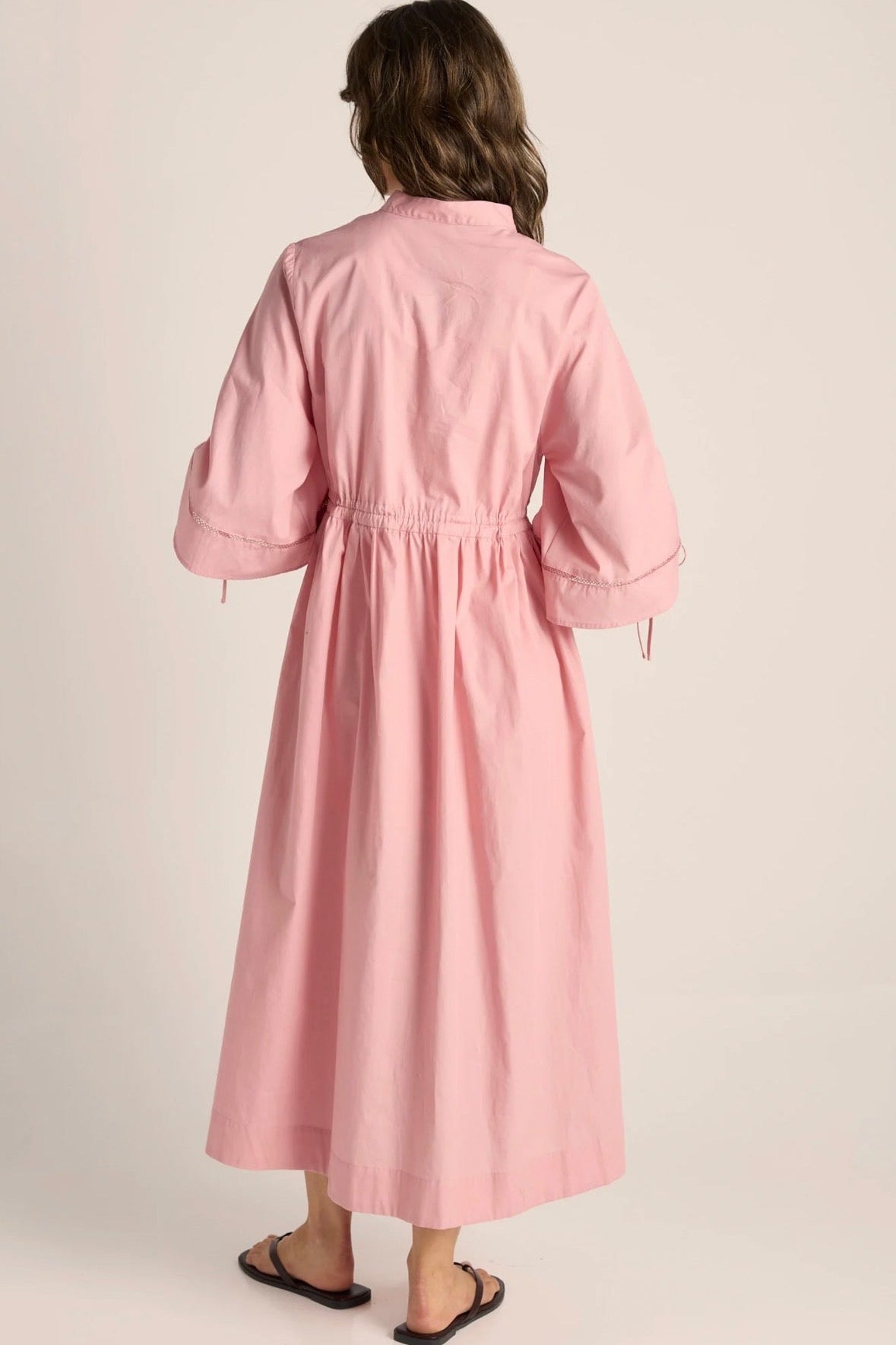 Etta Lace Detail Dress - Dusty Rose