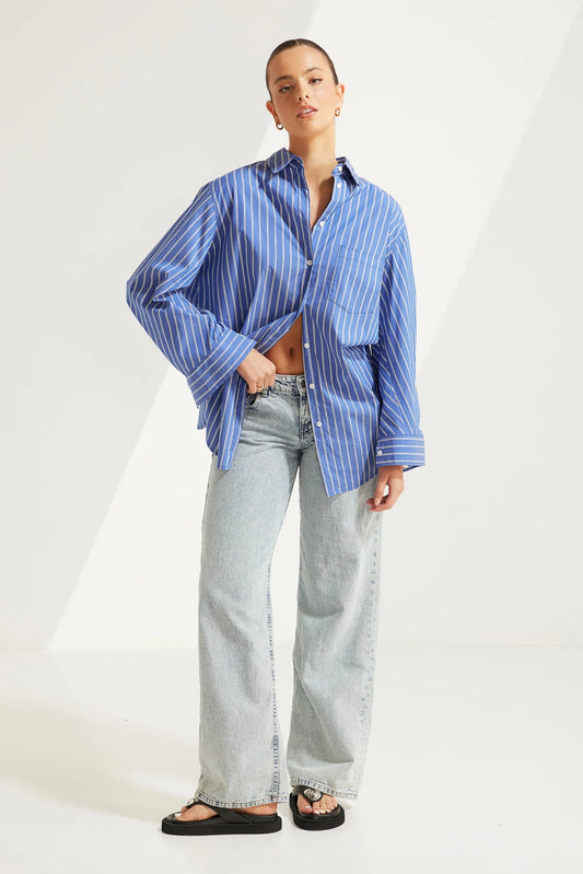 Katy Blue Stripe Shirt