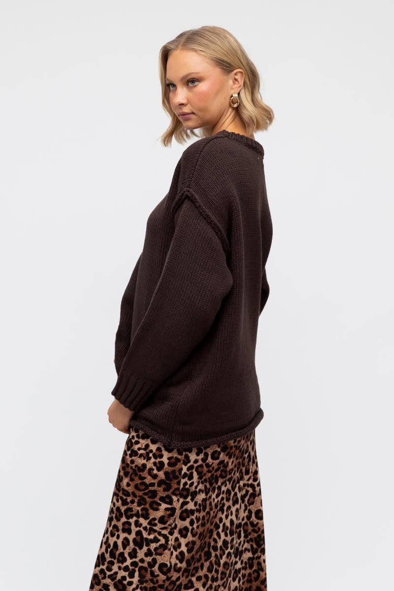 Antonia Knit - Chocolate