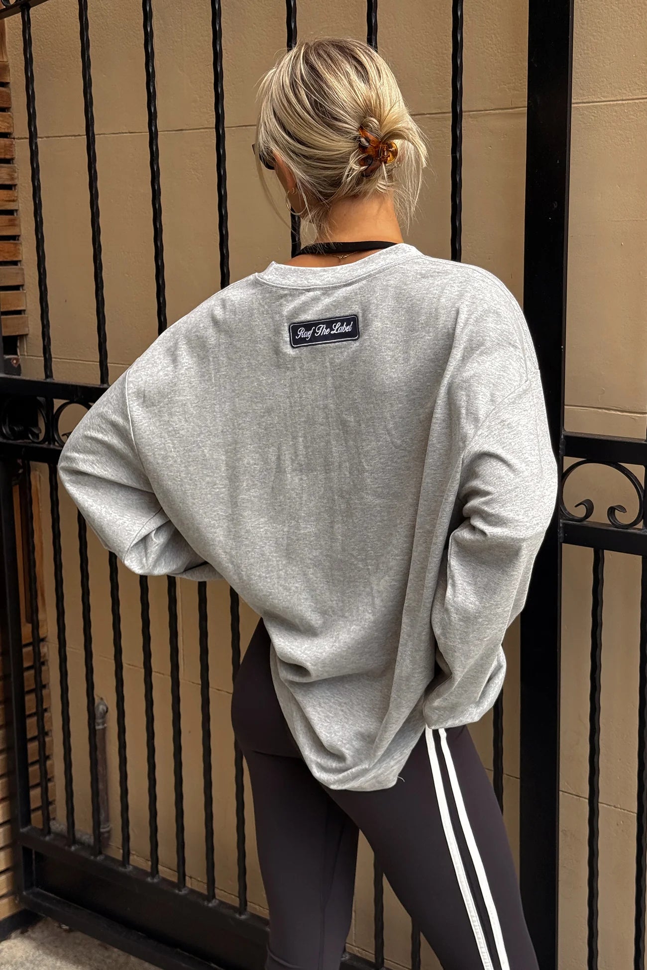 Logan Oversized LS Tee - Grey Marle