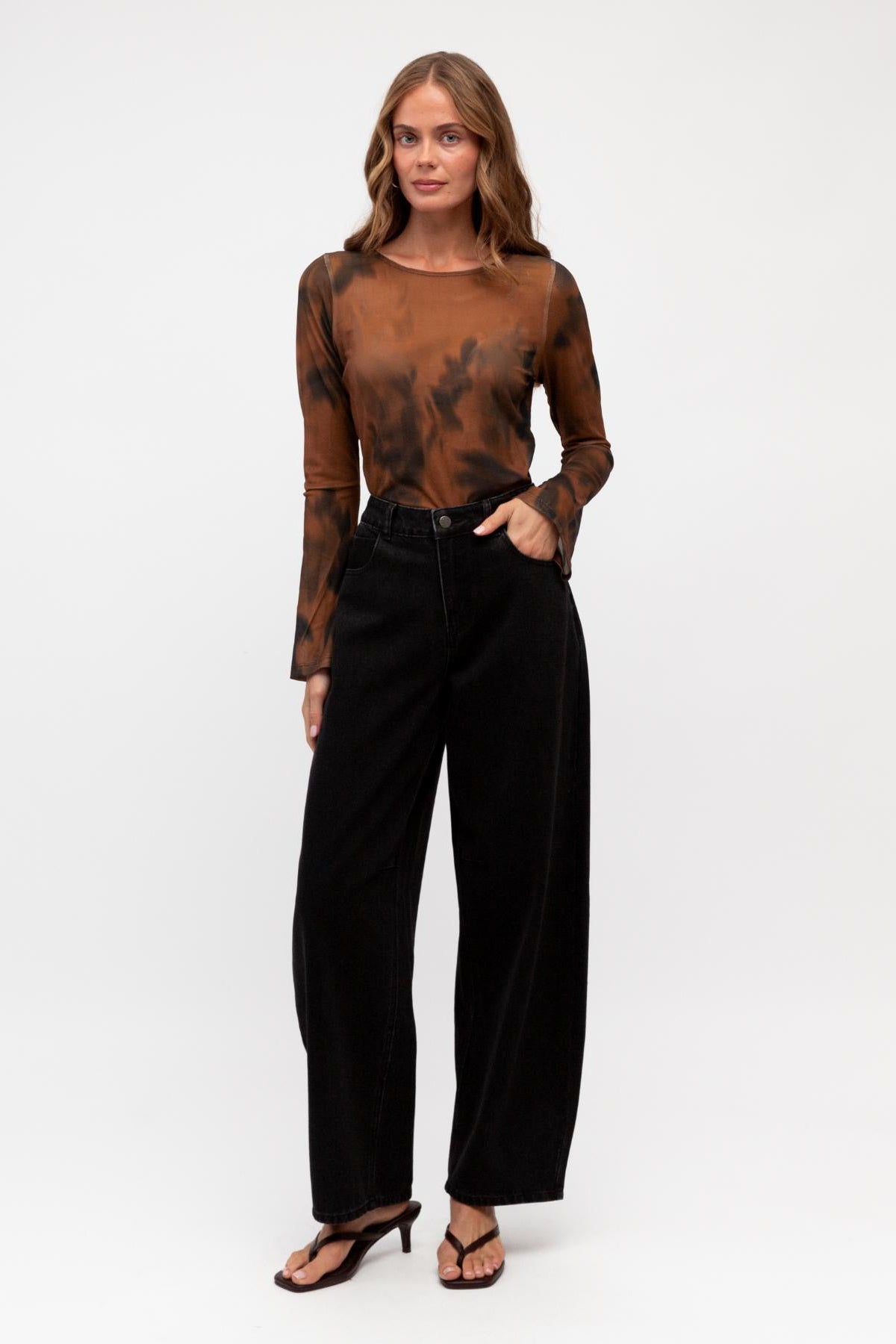 Sheri Blur Mesh Top