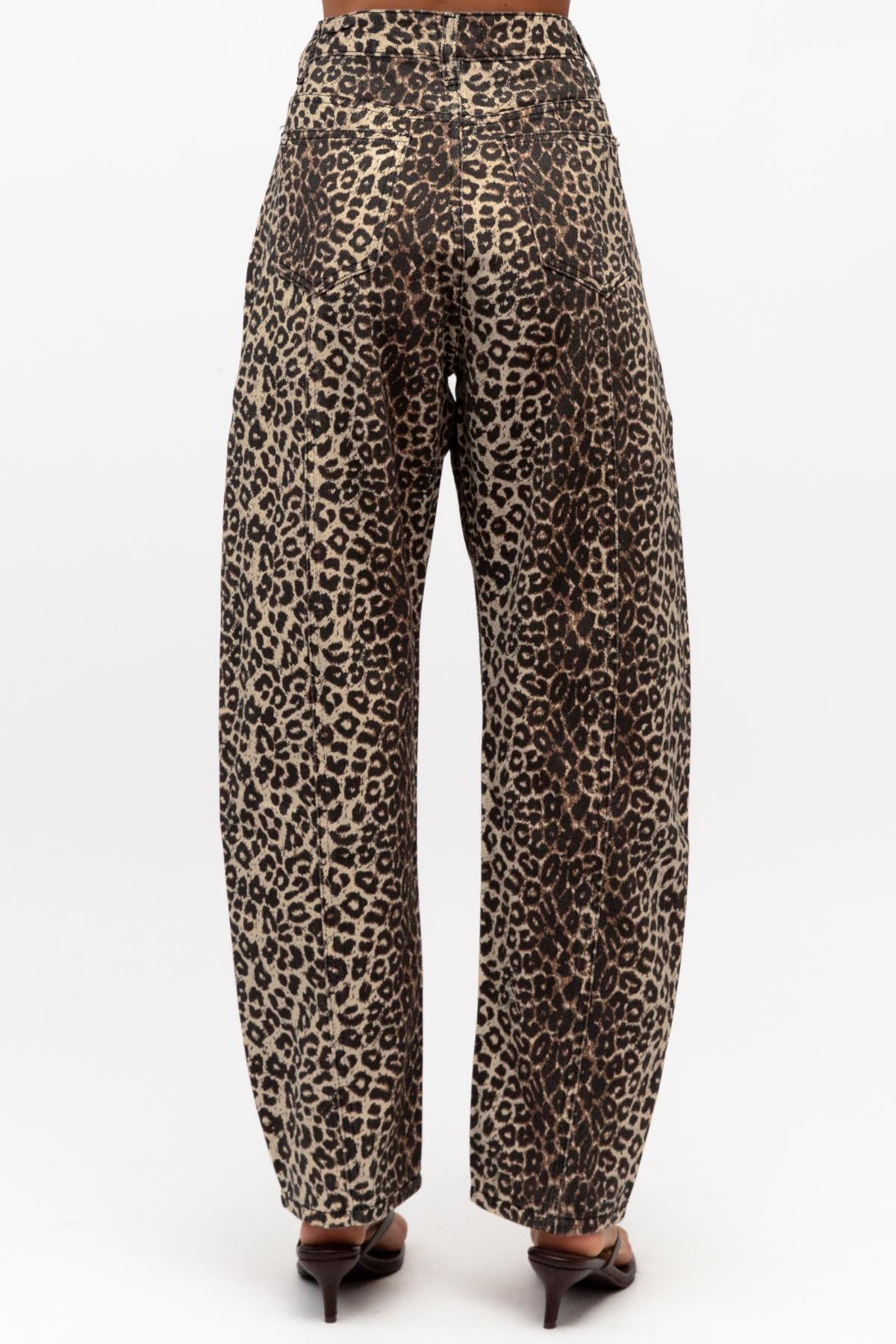 Sloane Leopard Barrel Pants