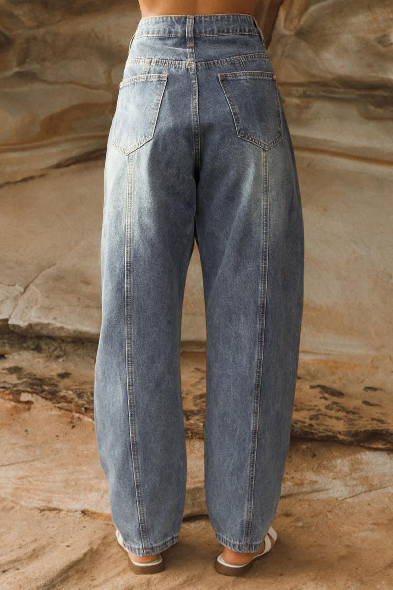Sloane Denim Barrel Pants