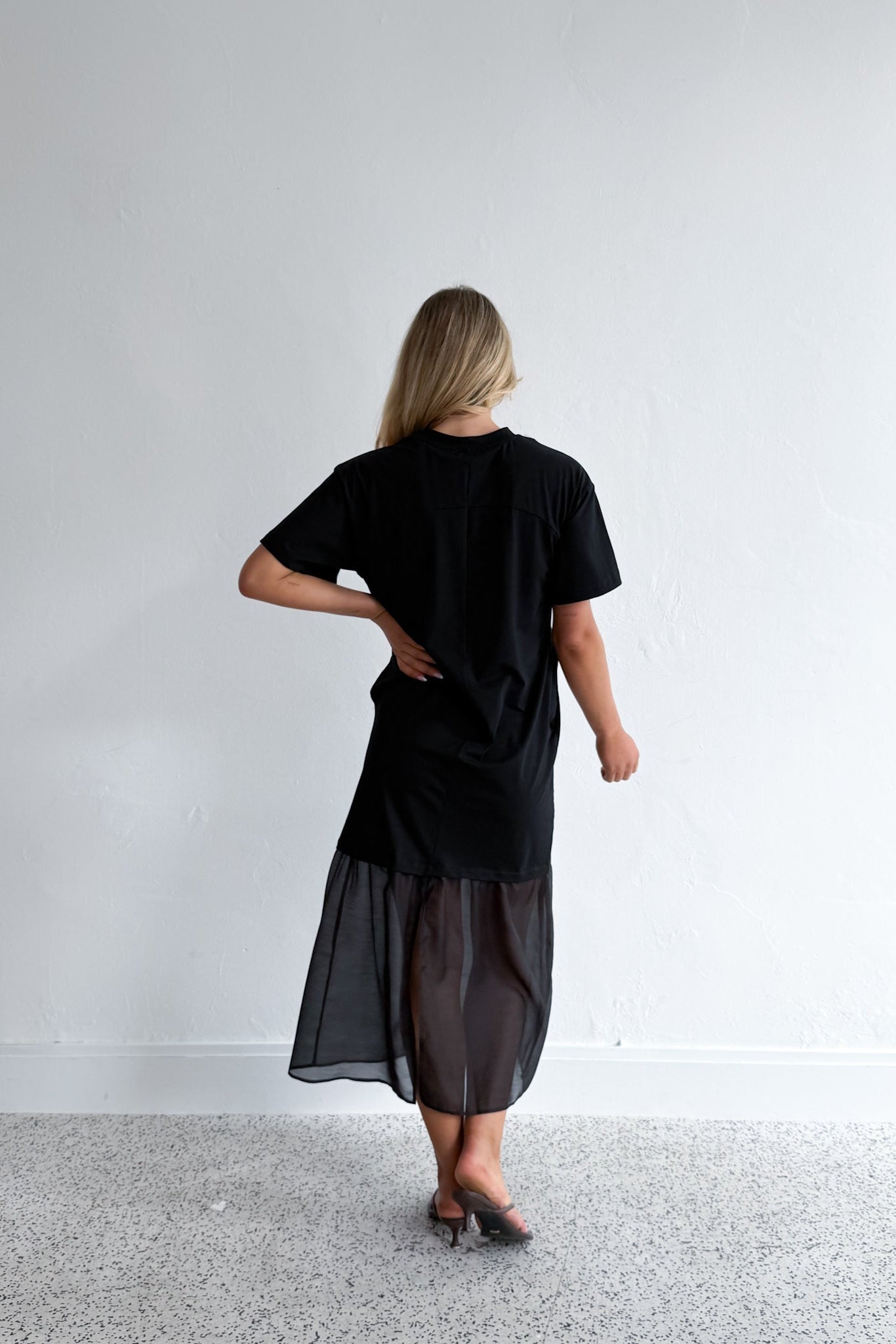 Padova Sheer Dress - Black
