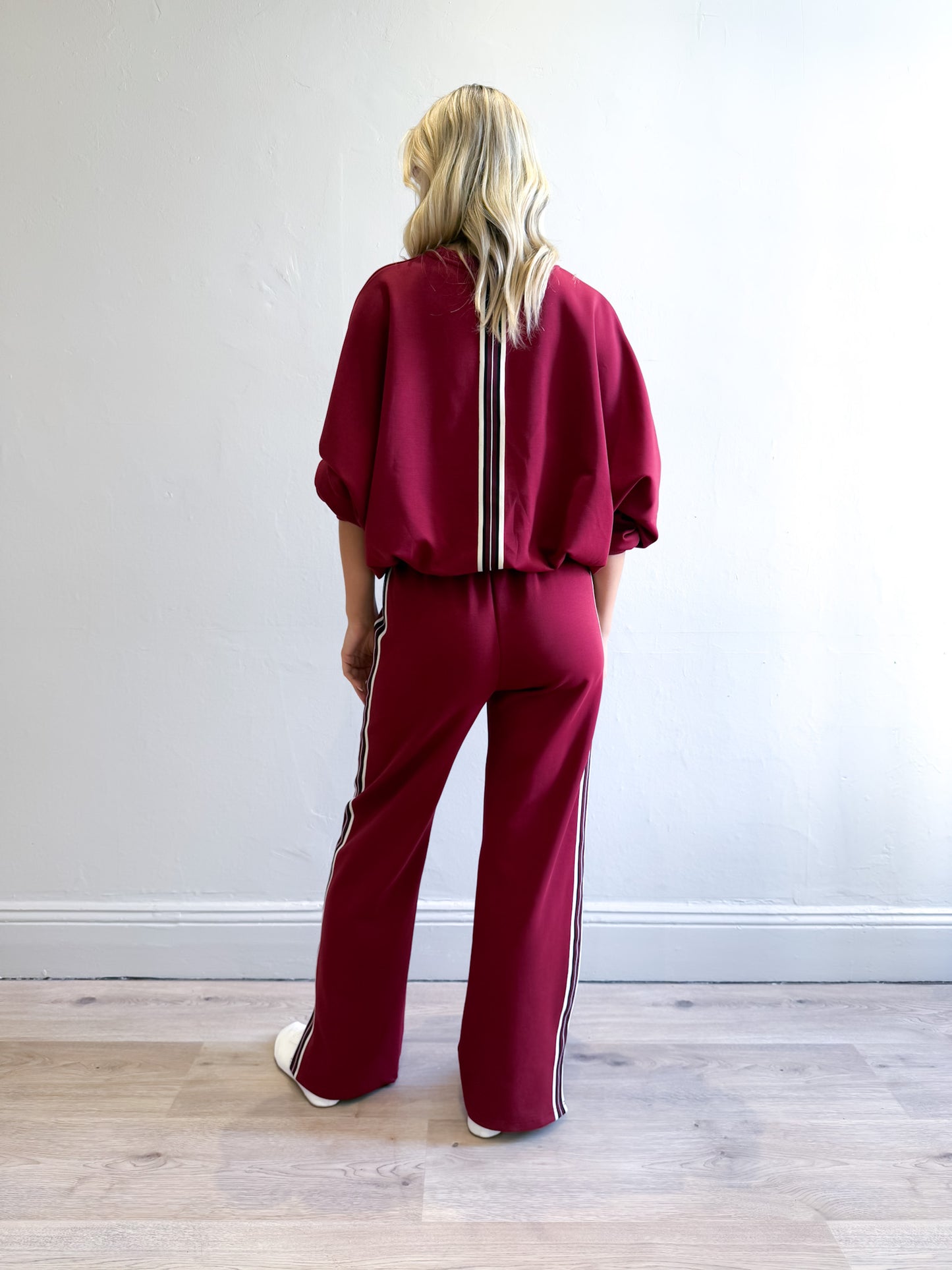 Niki Webbing Pant - Crimson