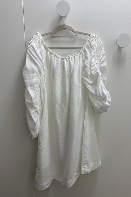 Country Road White Linen Dress