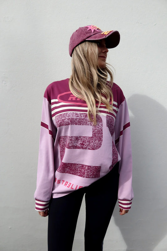 Asha LS Tee - Dusty Rose Multi