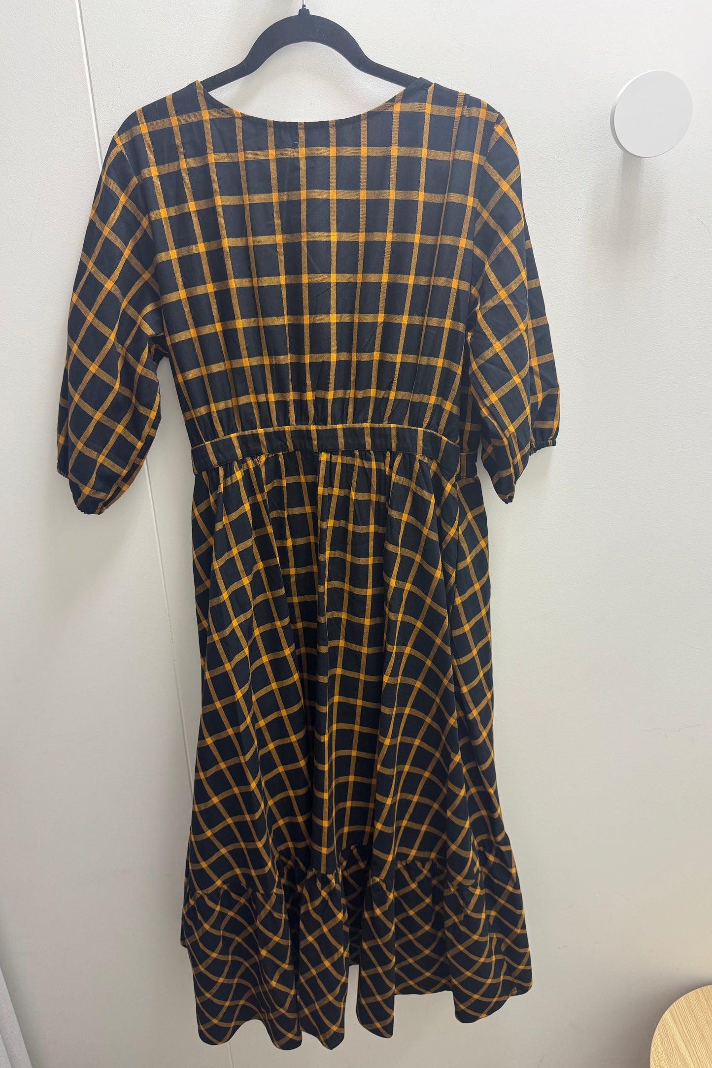 Kholo Black Check Dress
