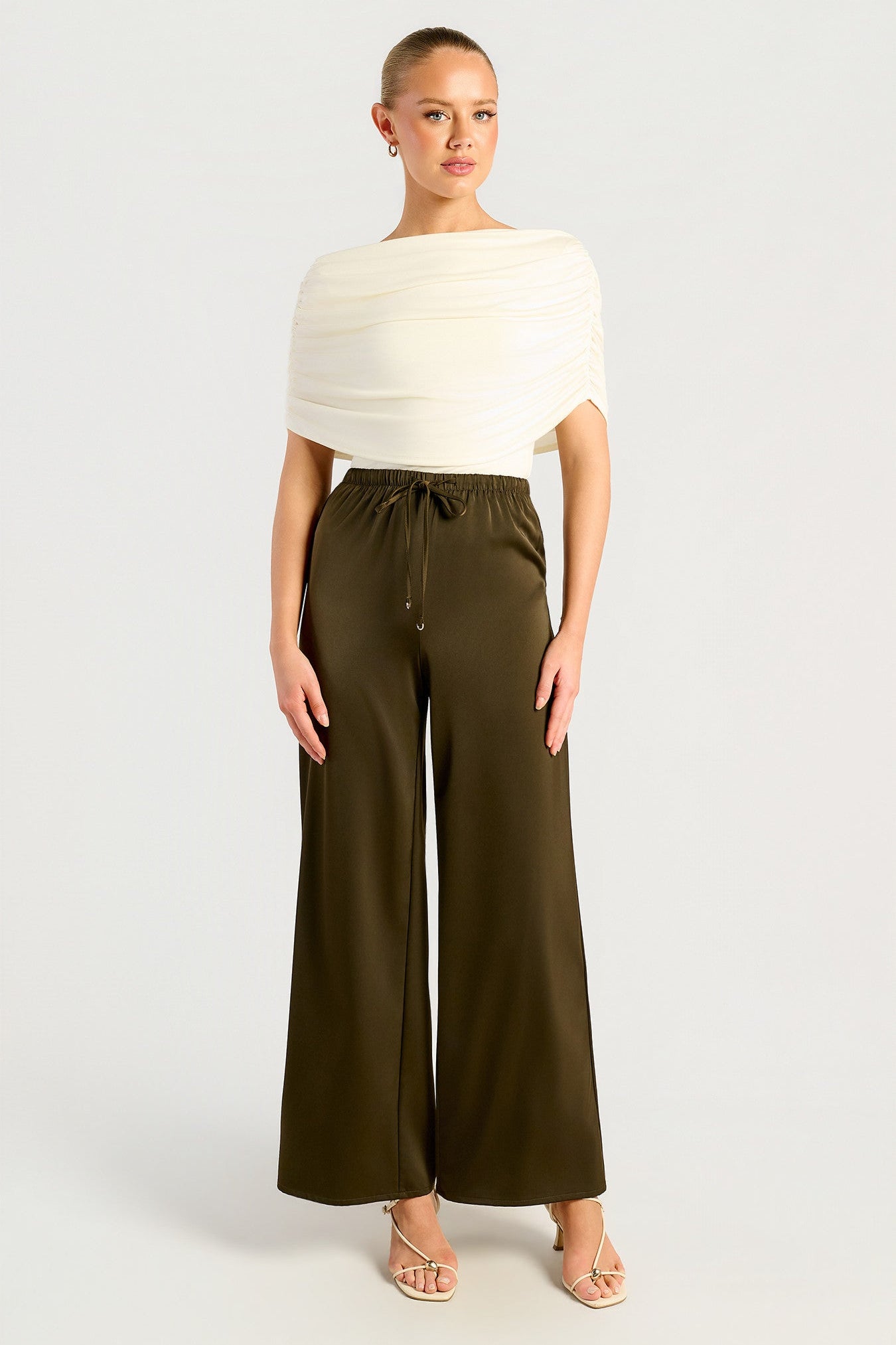 Monica Draped Top - Ivory