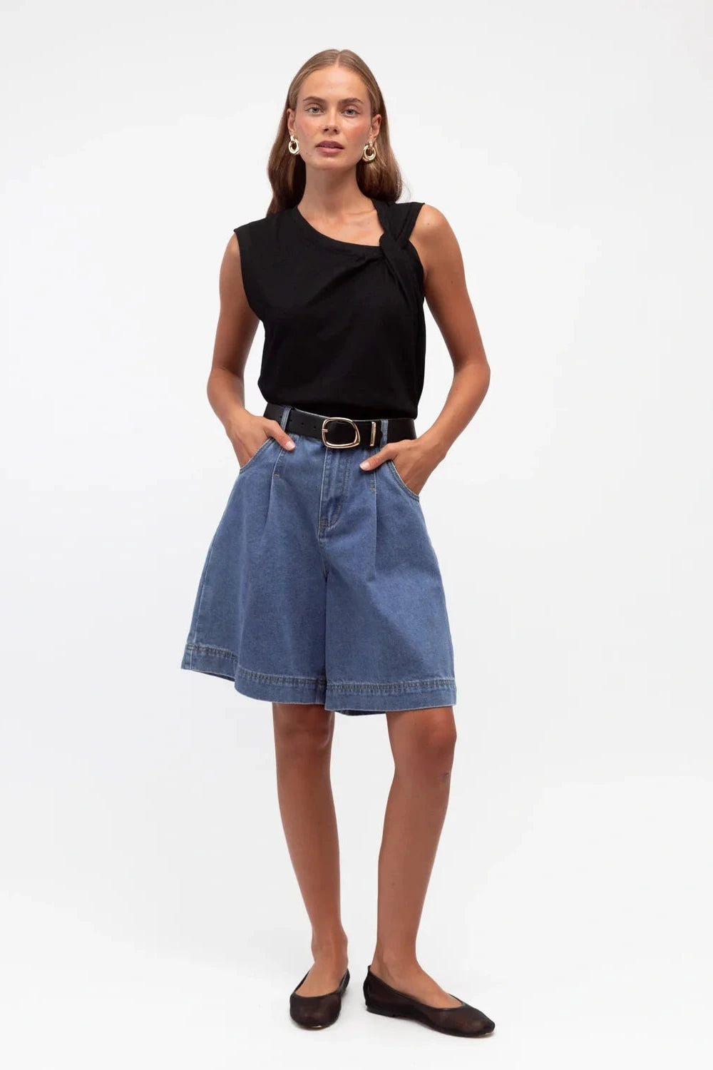 Rebecca Twist Top - Black