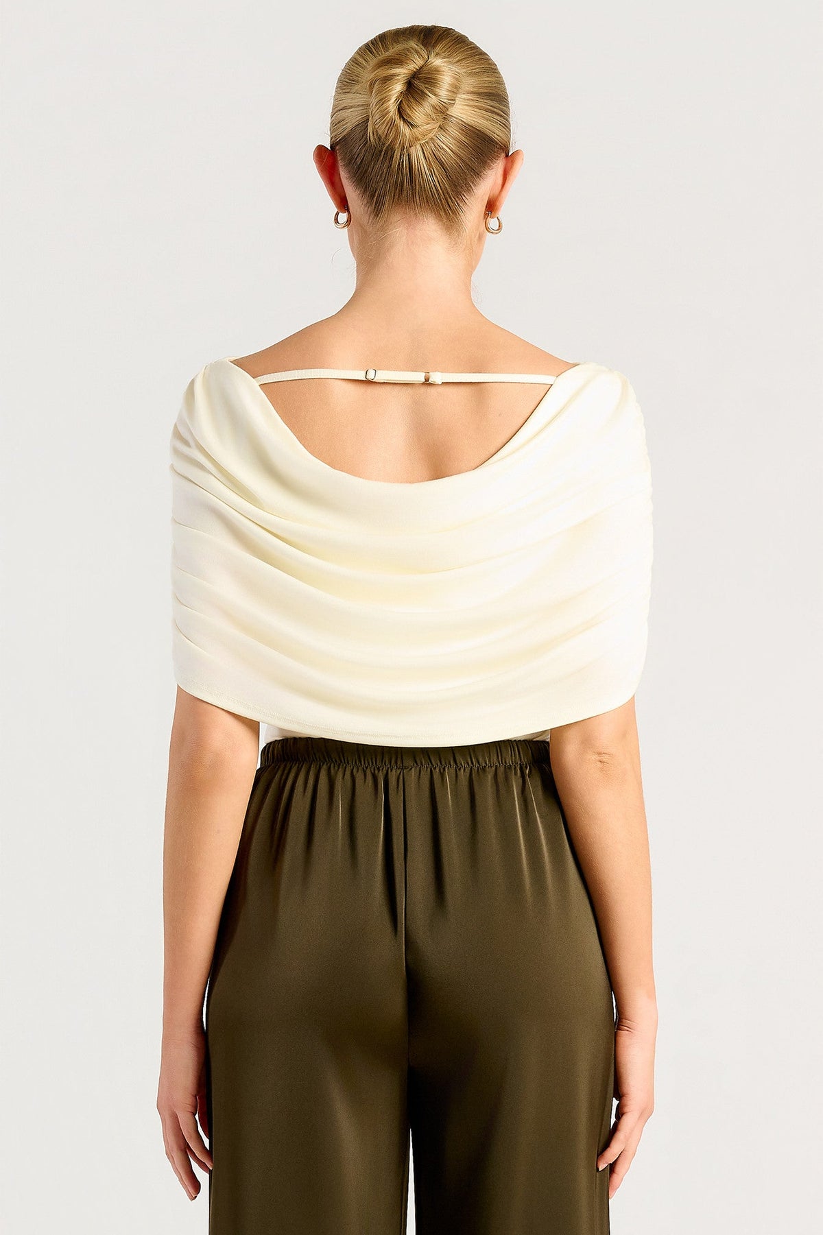 Monica Draped Top - Ivory