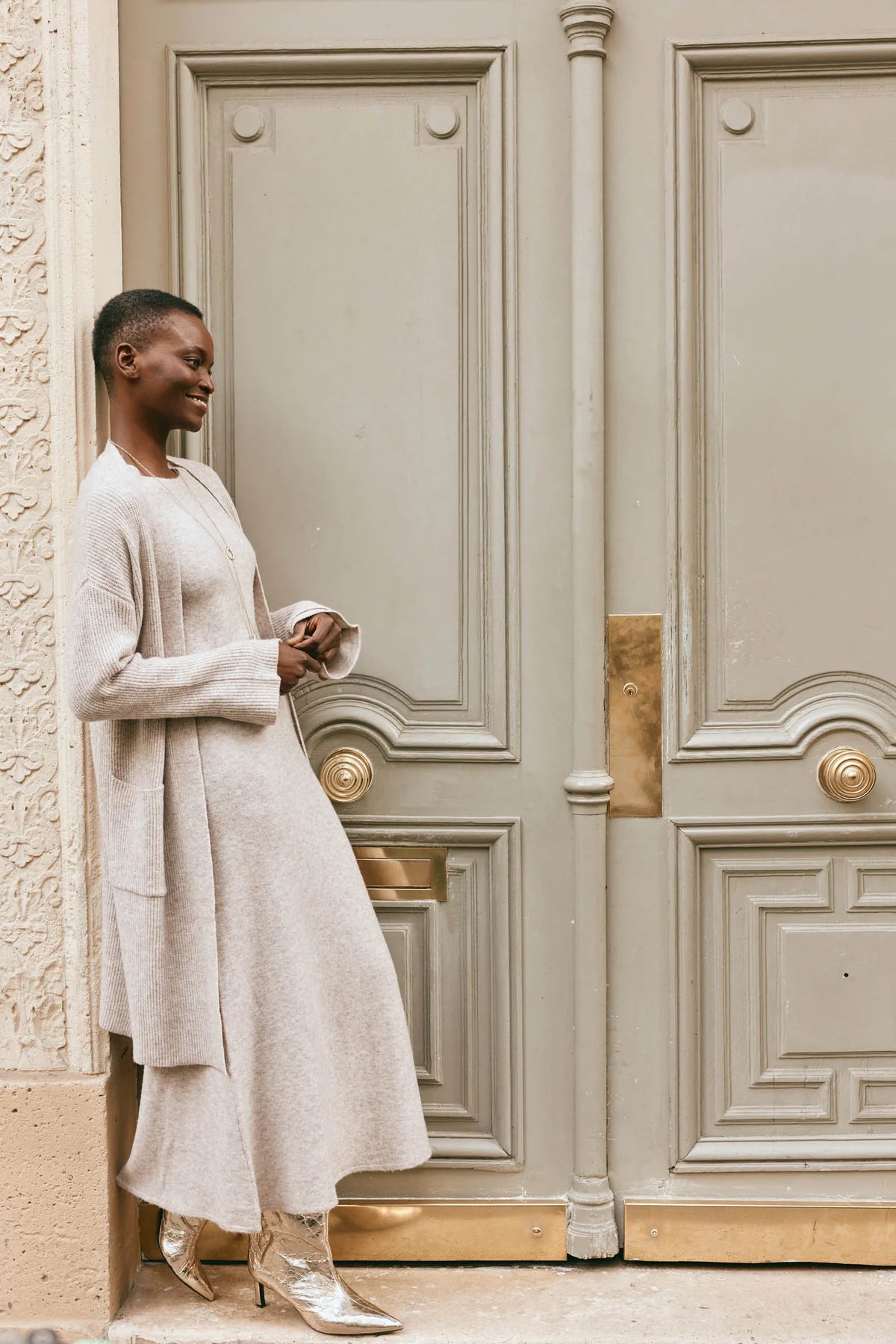 Merano Oversized Cardigan - Flax